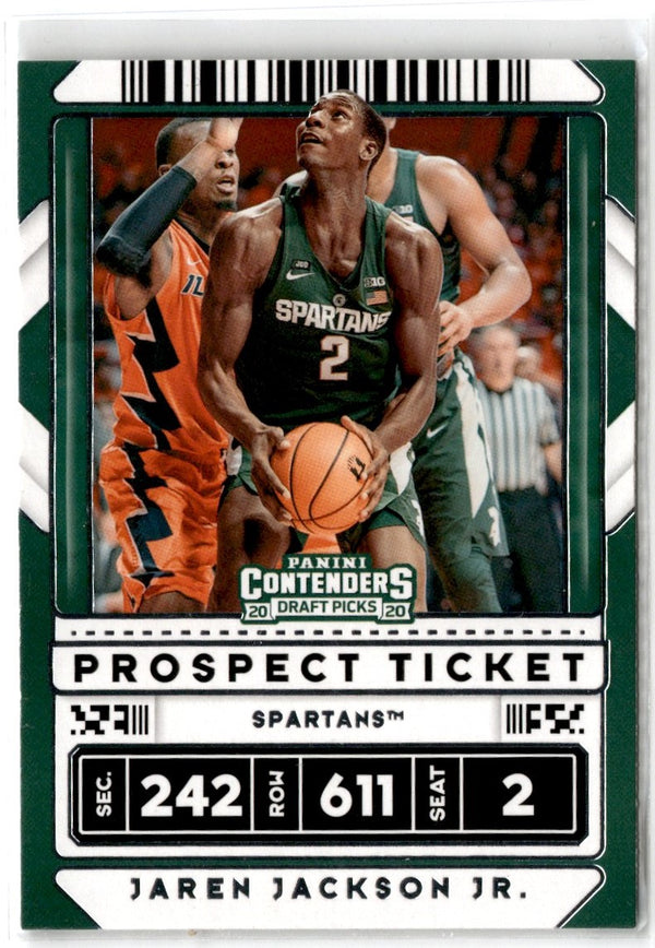 2020 Panini Contenders Draft Picks Game Ticket Green Explosion Jaren Jackson Jr. #45