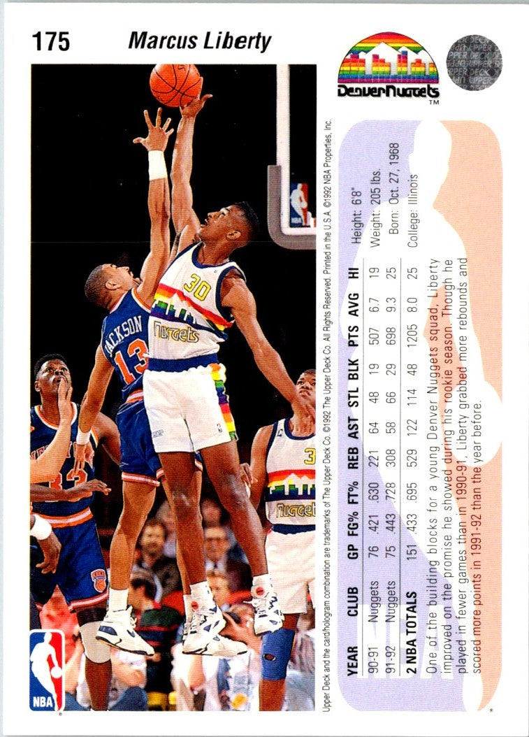 1992 Upper Deck Marcus Liberty