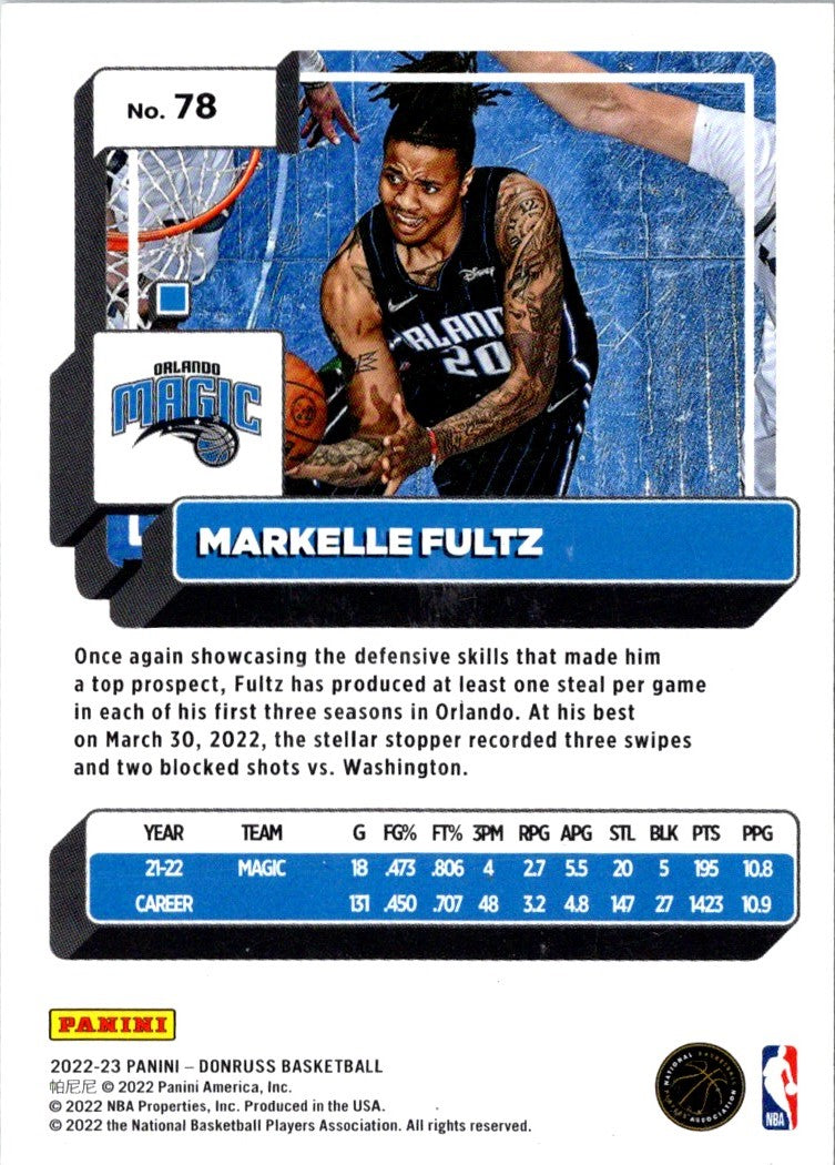 2022 Donruss Markelle Fultz