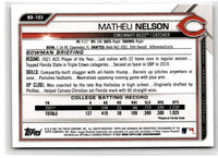 2021 Bowman Draft 1st Edition Matheu Nelson #BD-103