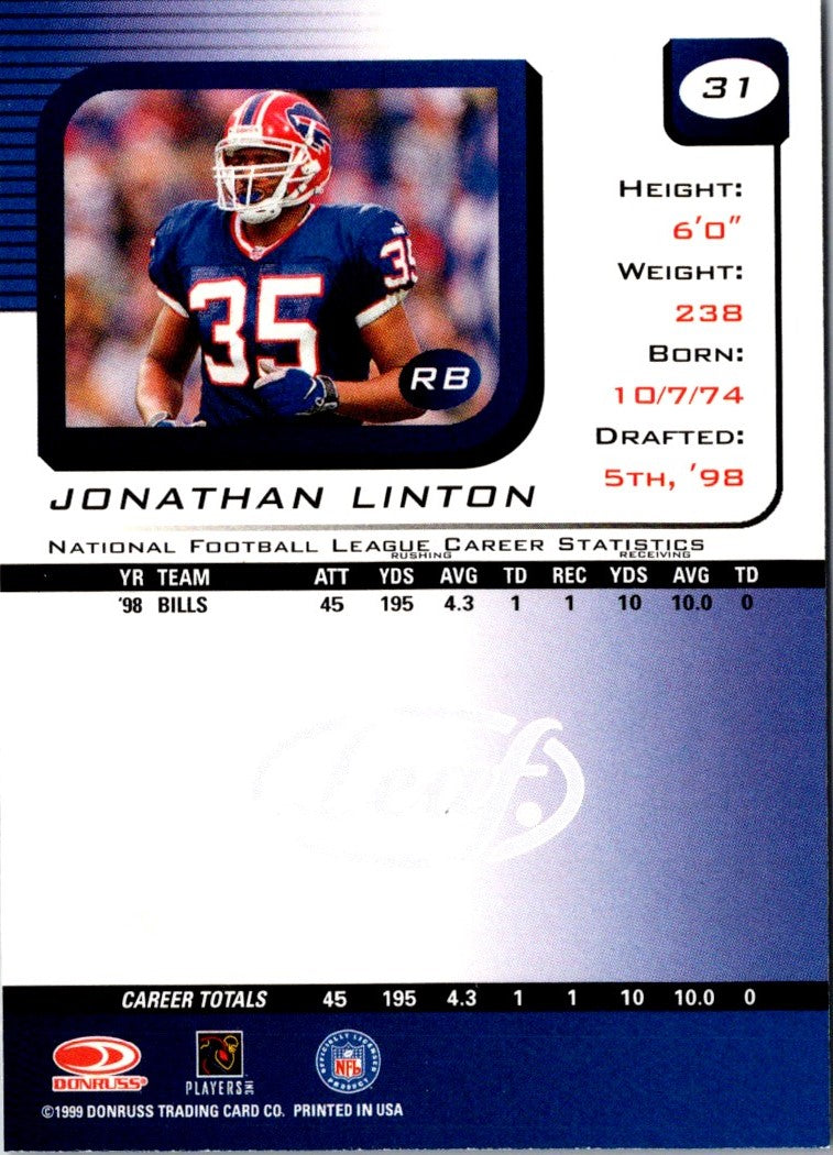 1999 Leaf Rookies & Stars Jonathan Linton