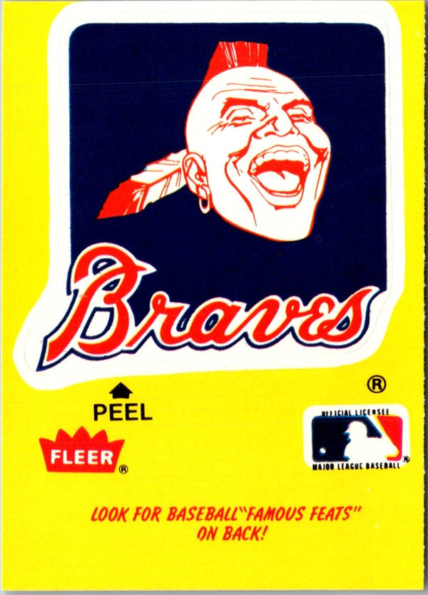 1986 Fleer Team Stickers Atlanta Braves Logo #NNO