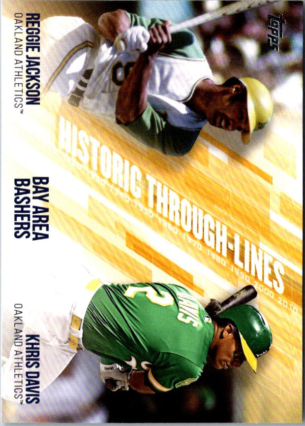 2019 Topps Historic Through-Lines Khris Davis/Reggie Jackson #HTL-25