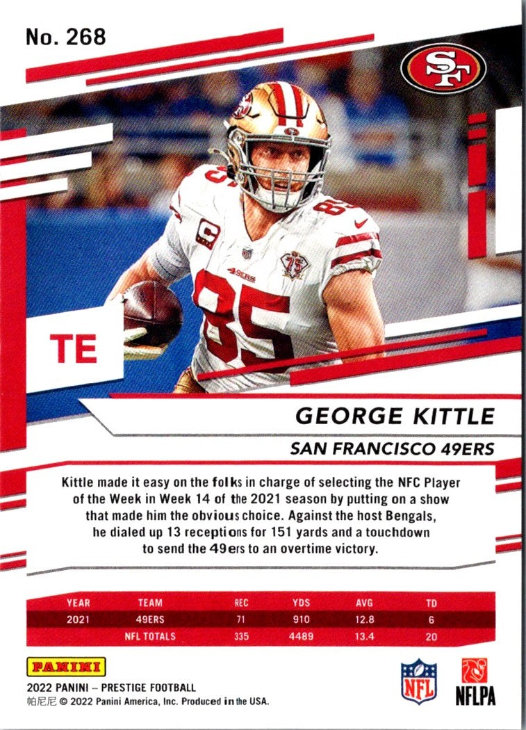 2022 Panini Prestige George Kittle