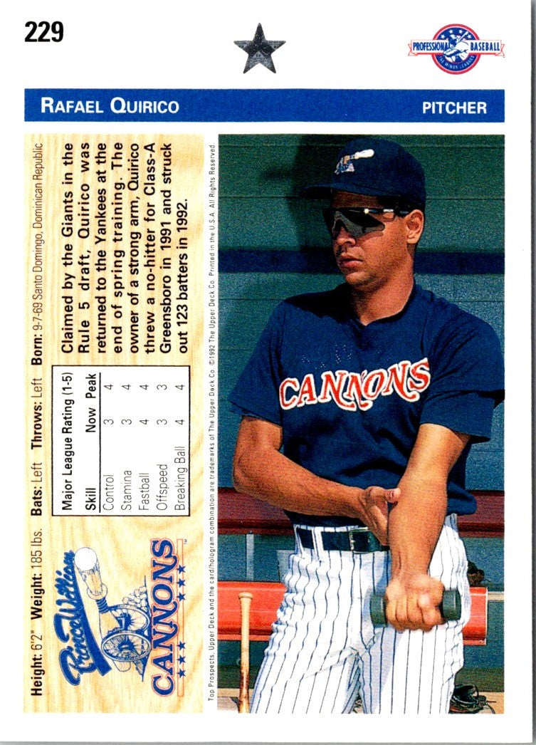 1992 Upper Deck Minors Rafael Quirico