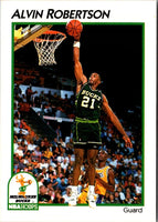1991 Fleer Wheaties Panels Alvin Robertson/Robert Parish/Mark Aguirre/Tyrone Hill/Patrick Ewing #3