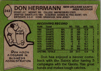 1978 Topps Don Herrmann #243