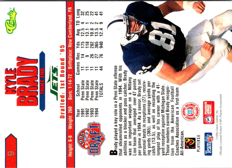 1995 Classic NFL Rookies Kyle Brady