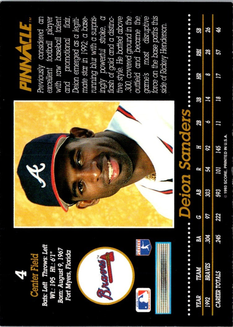 1993 Pinnacle Deion Sanders