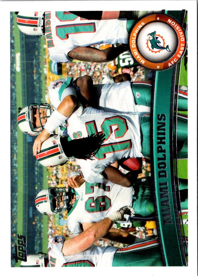 2011 Topps Miami Dolphins (Davone Bess/Chad Henne/Brandon Marshall)