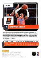 2022 Donruss Optic Darius Bazley #64