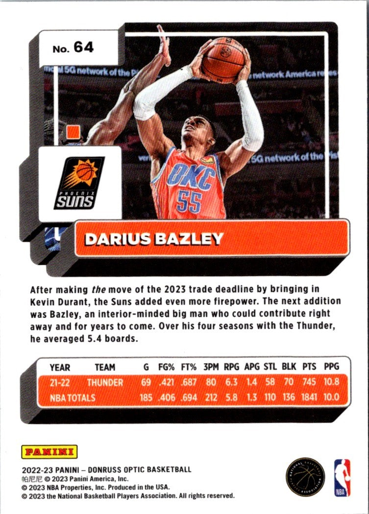 2022 Donruss Optic Darius Bazley