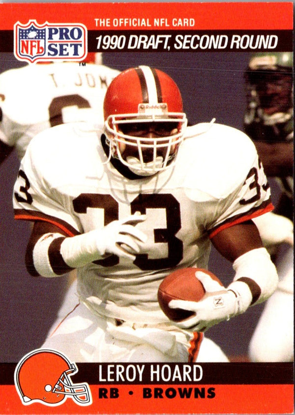 1990 Pro Set Leroy Hoard #714 Rookie