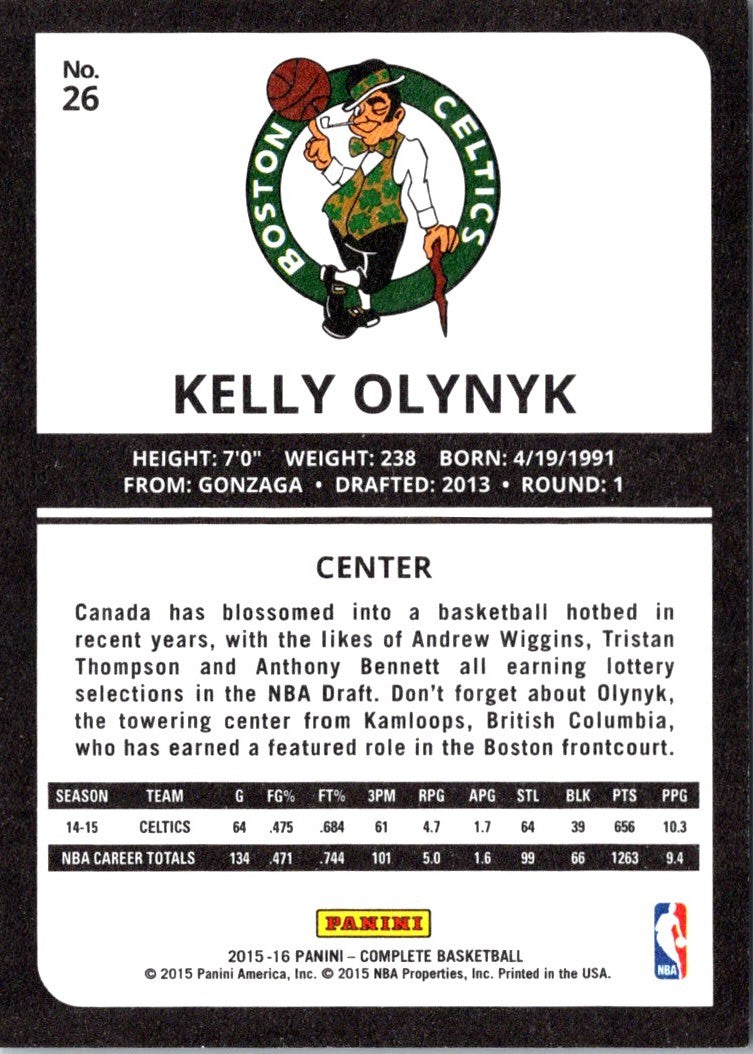 2015 Panini Complete Kelly Olynyk