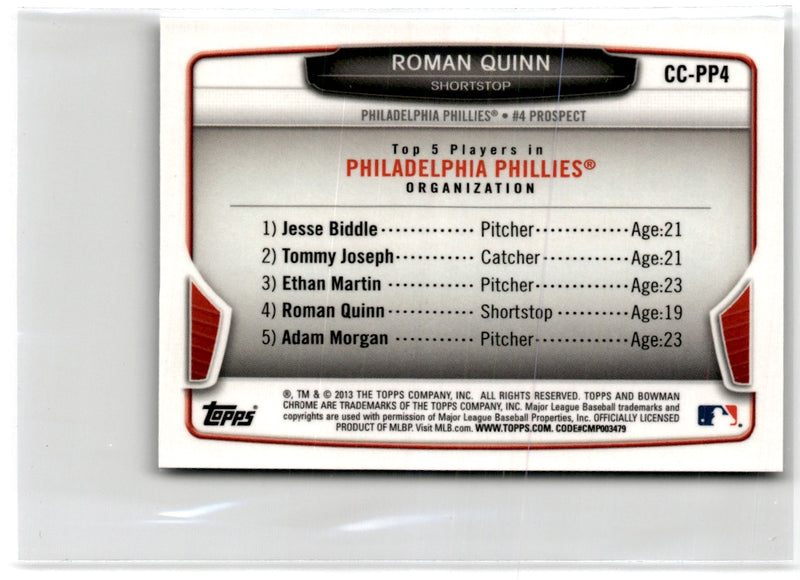 2013 Bowman Chrome Cream of the Crop Mini Refractors Roman Quinn