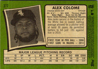 2020 Topps Heritage Alex Colome #377