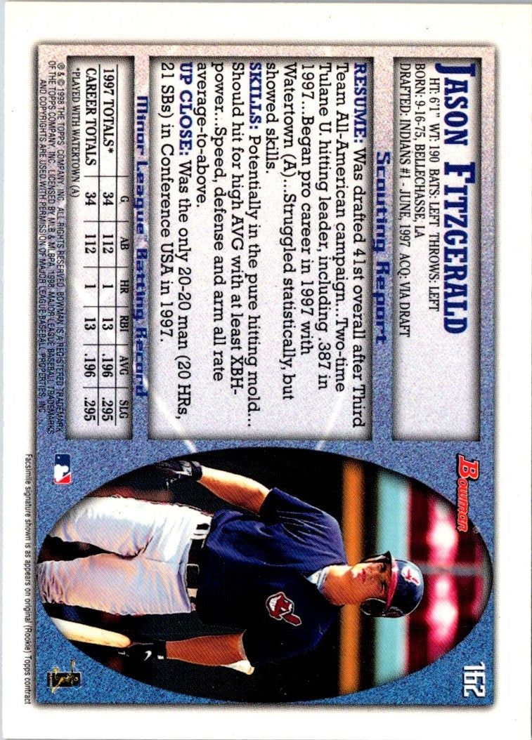 1998 Bowman Jason Fitzgerald