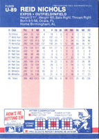 1987 Fleer Update Glossy Reid Nichols #U-89