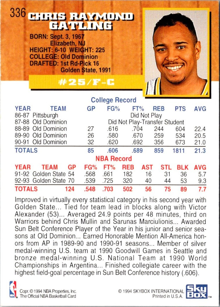 1993 Hoops Chris Gatling