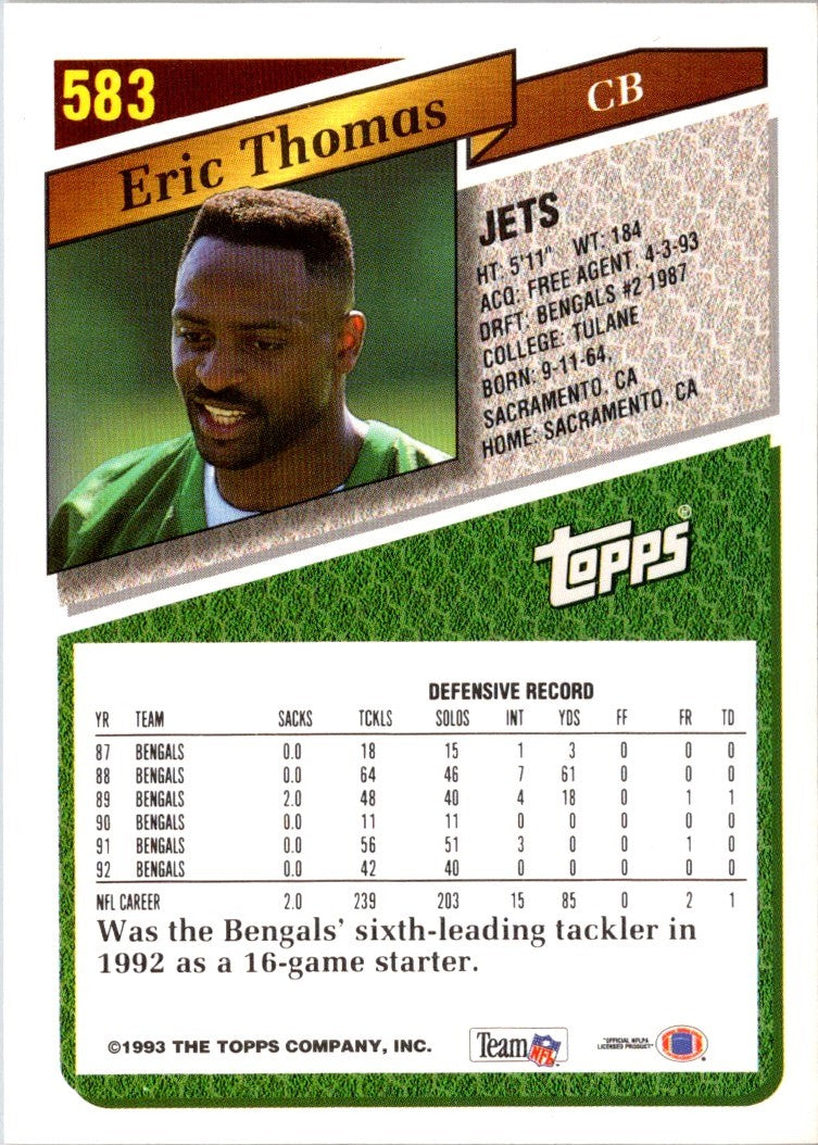 1993 Topps Eric Thomas