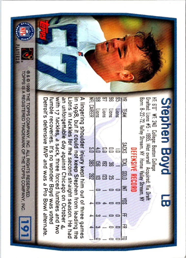 1999 Topps Collection Stephen Boyd