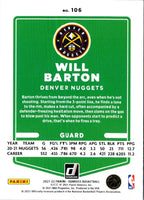 2021 Donruss Will Barton #106