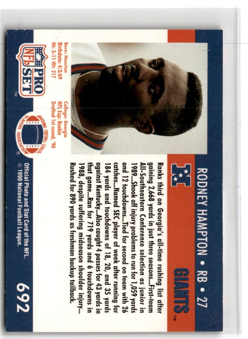 1990 Pro Set Rodney Hampton