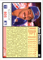 1991 Score Juan Gonzalez #805