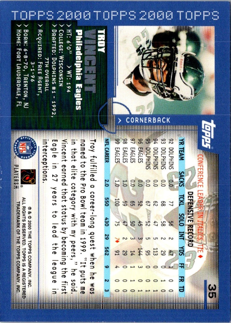 2000 Topps Troy Vincent