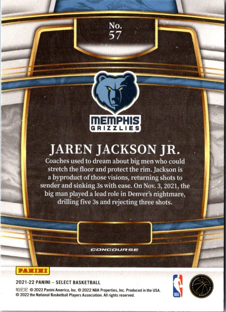 2021 Panini Select Blue Jaren Jackson Jr.