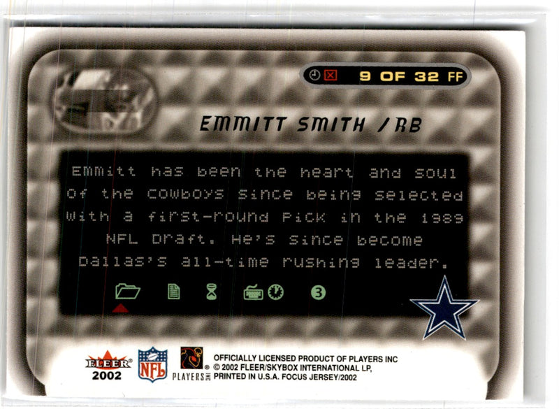 2002 Fleer Focus Jersey Edition Franchise Emmitt Smith