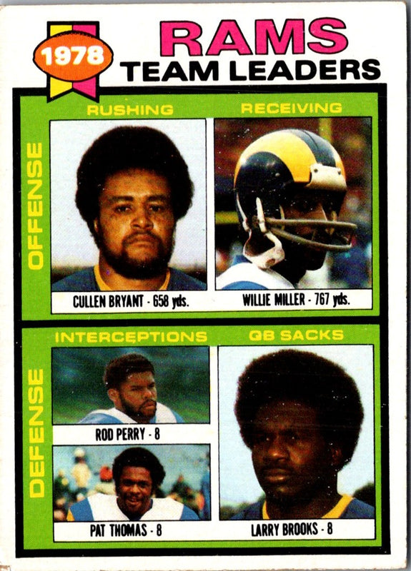 1979 Topps Cullen Bryant/Willie Miller/Rod Perry/Pat Thomas/Larry Brooks #282