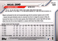 2020 Topps Miguel Sano #424