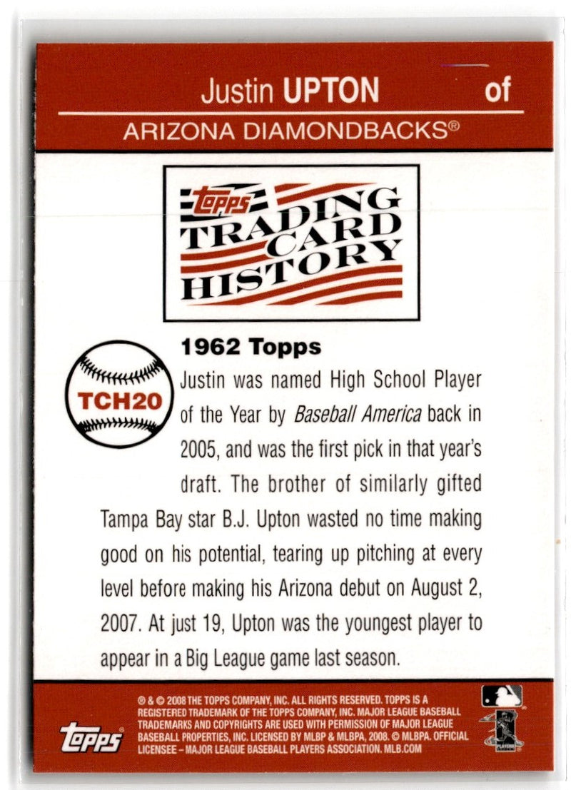 2008 Topps Arizona Diamondbacks Justin Upton