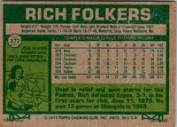 1977 Topps Rich Folkers #372