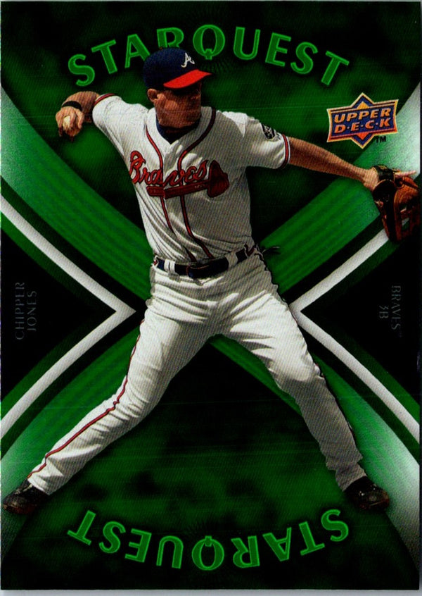 2008 Upper Deck First Edition StarQuest Green Common Chipper Jones #SQ-10