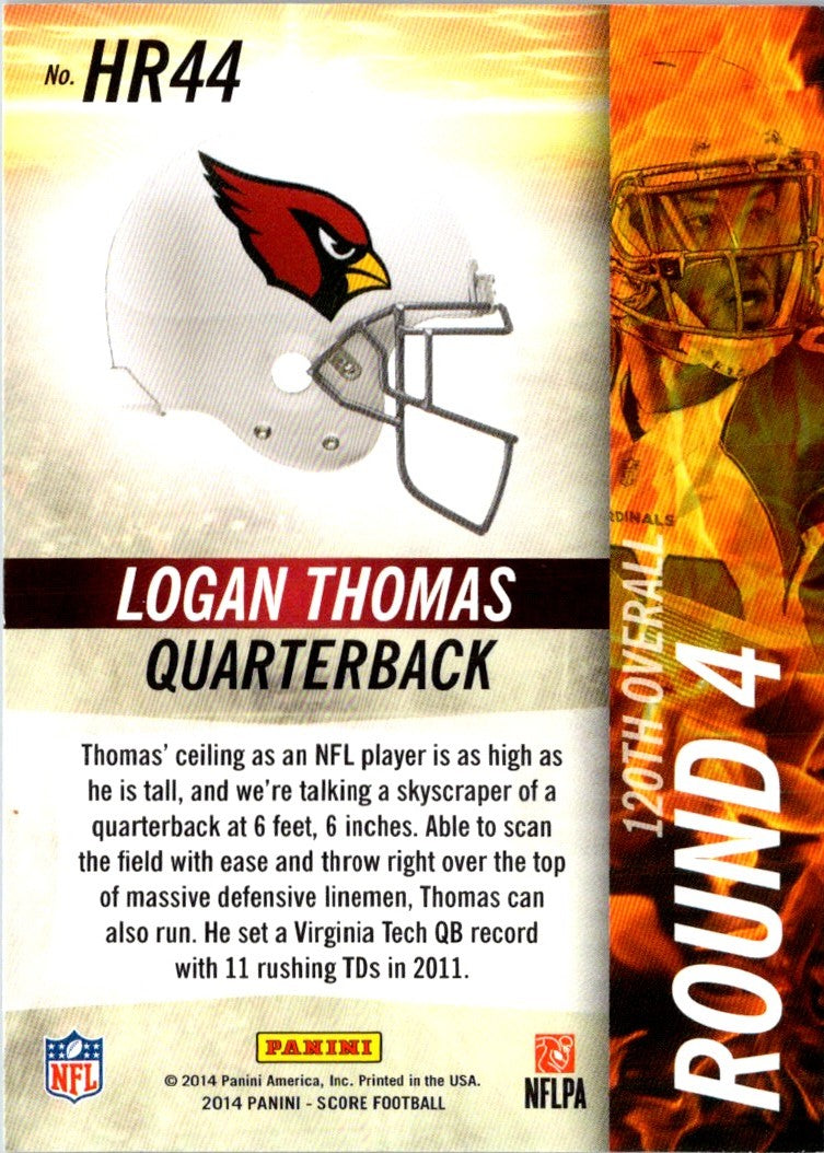 2014 Score Hot Rookies Logan Thomas