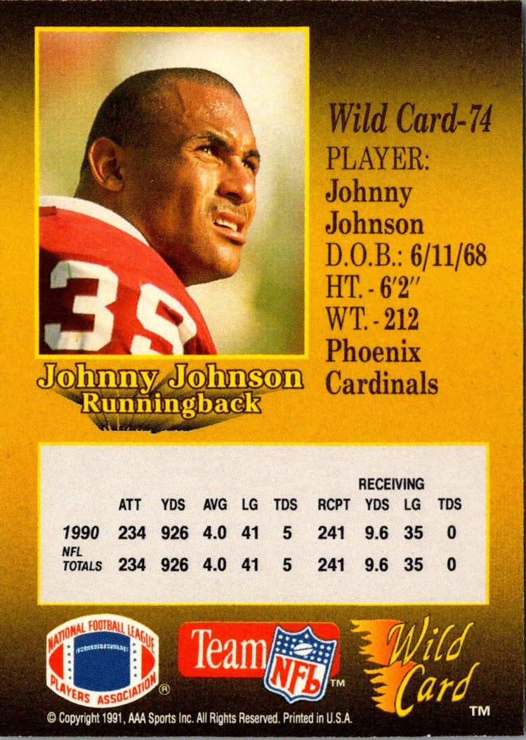 1991 Wild Card Johnny Johnson