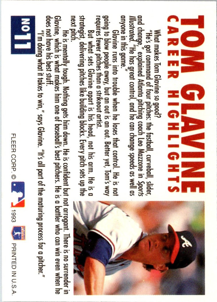 1993 Fleer Tom Glavine Career Highlights Tom Glavine