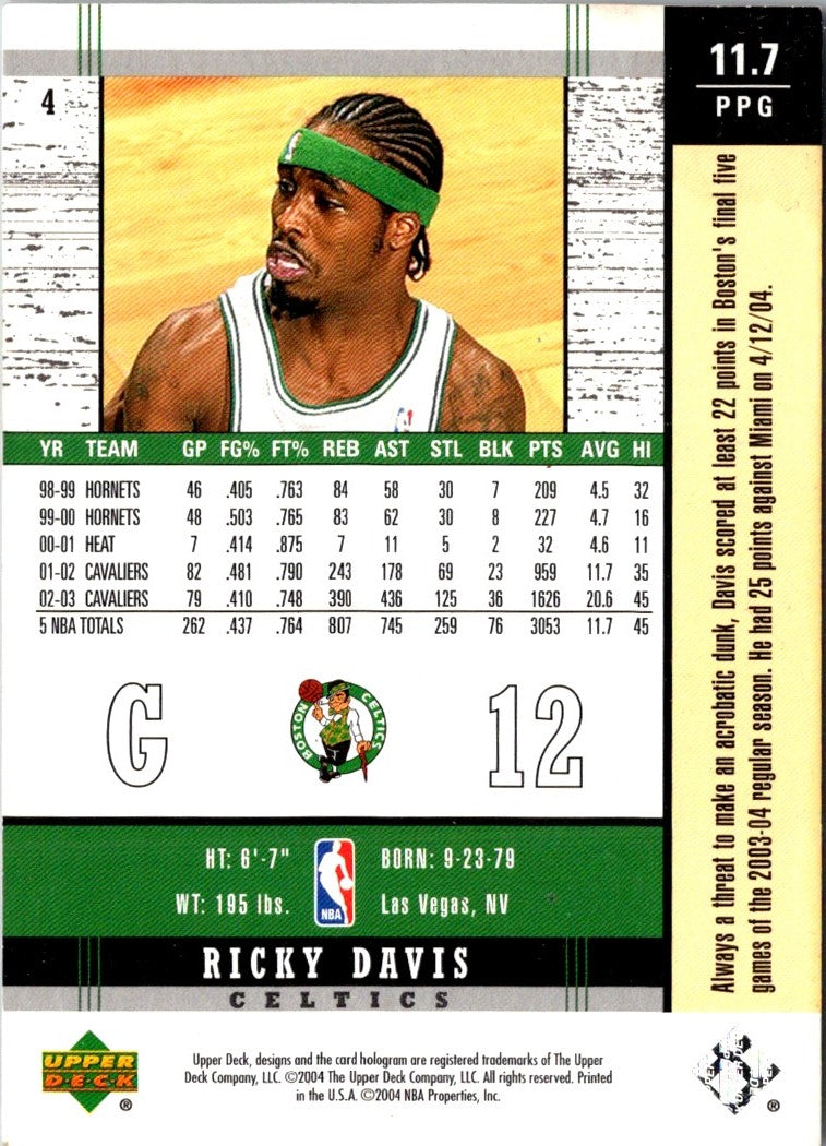 2003 Upper Deck Legends Ricky Davis