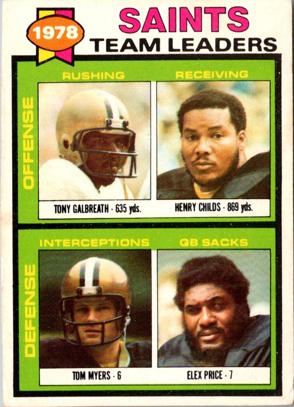 1979 Topps Tony Galbreath/Henry Childs/Tom Myers/Elex Price #451