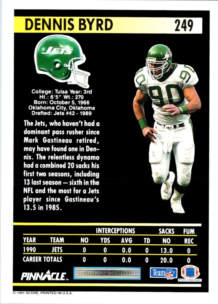 1991 Pinnacle Dennis Byrd
