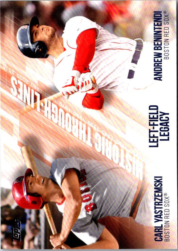 2019 Topps Historic Through-Lines Carl Yastrzemski/Andrew Benintendi #HTL-10