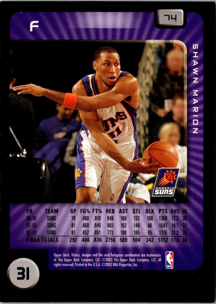 2003 Upper Deck Victory Shawn Marion