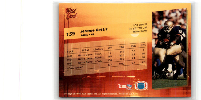 1993 Wild Card Jerome Bettis