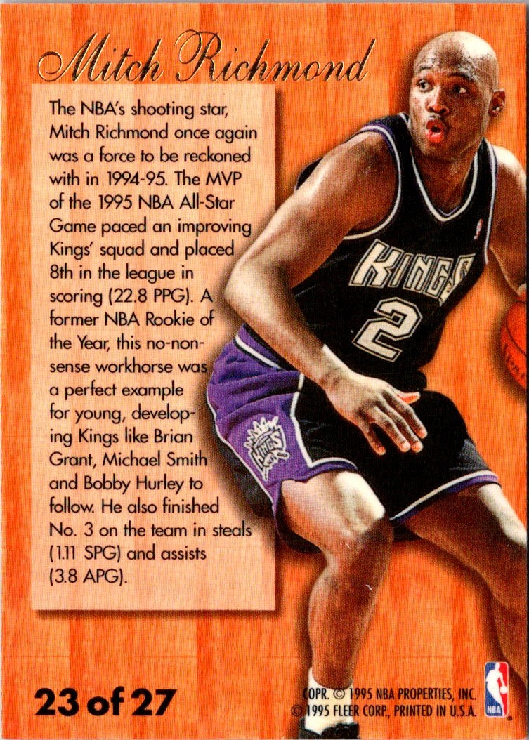 1995 Fleer Flair Hardwood Leader Mitch Richmond