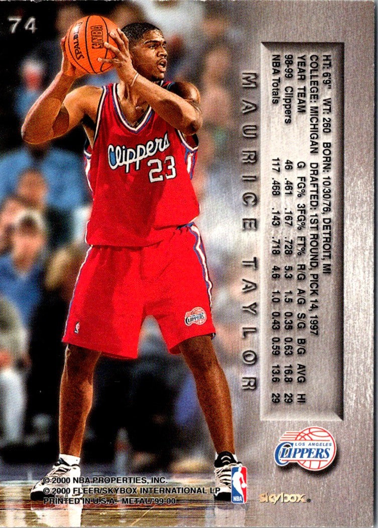 1999 SkyBox Premium Maurice Taylor