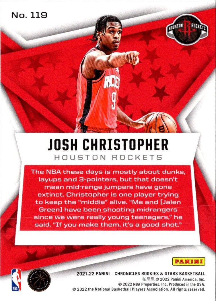 2021 Panini Chronicles Red Josh Christopher