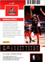 2021 Panini Contenders Game Ticket Red Norman Powell #49