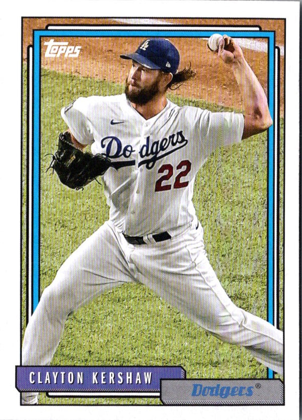 2021 Topps Update 1992 Redux Clayton Kershaw #T92-25